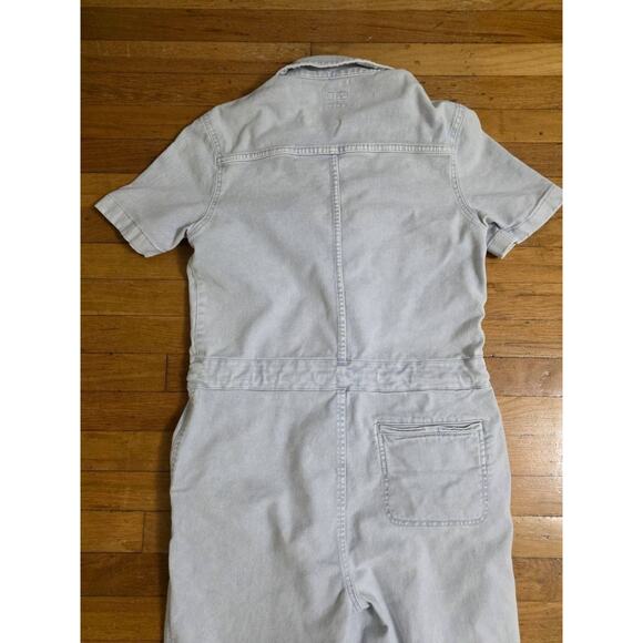 Faherty Blythe Denim Jumpsuit Organic Cotton Jean Romper Light Wash S A001619 - Picture 14 of 15